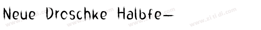 Neue Droschke Halbfe字体转换